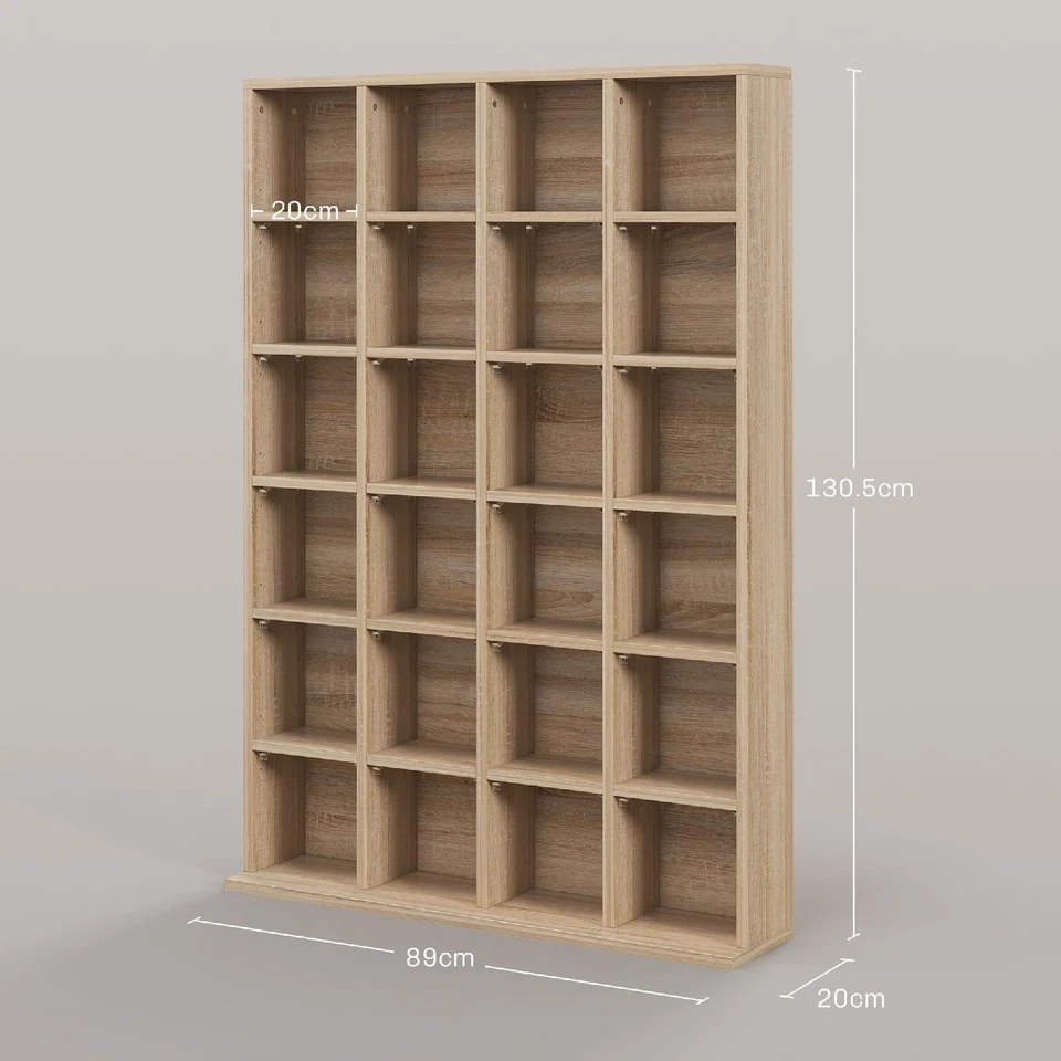Mobile Porta CD per 456 CD o 336 DVD 89x20x130.5 cm Legno R432ND DecHome - Immagine 3 di 4