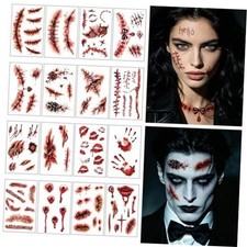 179 PCS Zombie Makeup Kit   Realistic Scars  Fake Blood