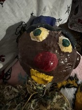 Marionette Clown Wilberto - Handmade Original Puppet Rare Folk Art Estate