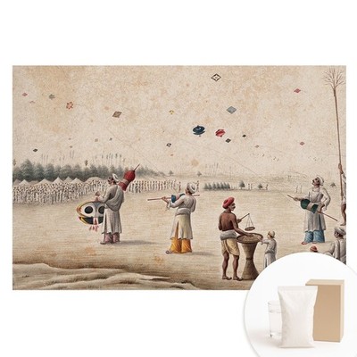 Non-Woven XXL Wallpaper 3D Effect Bedroom Kites Against A Historical Background
