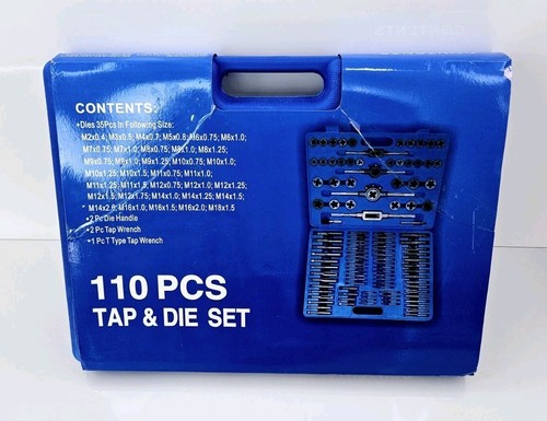110Pcs Tap and Die Set M2-M18 Metric Tools for Cutting External Internal Threads - Picture 4 of 8