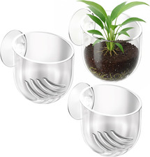 3 Pack Clear Fish Tank Plant Holder Aquatic Plant Cups Fishes Tanks Plants Pot A