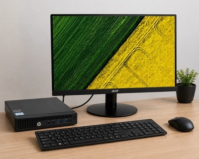 HP 260 G2 Mini PC mit Monitor Acer slim Windows 11 Pro8 GB RAM DDR 4 256 GB SSD