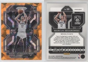 2021-22 Panini Prizm Orange Ice Prizm Marcus Zegarowski #300 Rookie RC