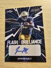 2021 LEAF FLASH OF BRILLIANCE JAVON MCKINLEY RC AUTO #d 61/75 LIONS Notre Dame