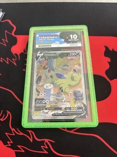 Ace 10 Pokémon TCG Tyranitar v Full Art Holo Battle Styles 155/163