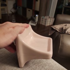 Pink Ceramic Toothbrush Holder and Soap Dish