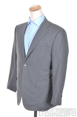 ISAIA Base S Gray Super 150 Wool Silk Blazer Sport Coat Jacket - EU 54 / US 44 R