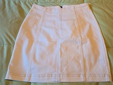 FREE PEOPLE Women's Paneled Mini Skirt in Stark White 6 EUC