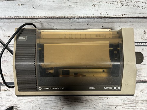 Commodore MPS 801 Dot Matrix Printer Vintage With Power Cable UNTESTED FOR PARTS - Picture 2 of 10