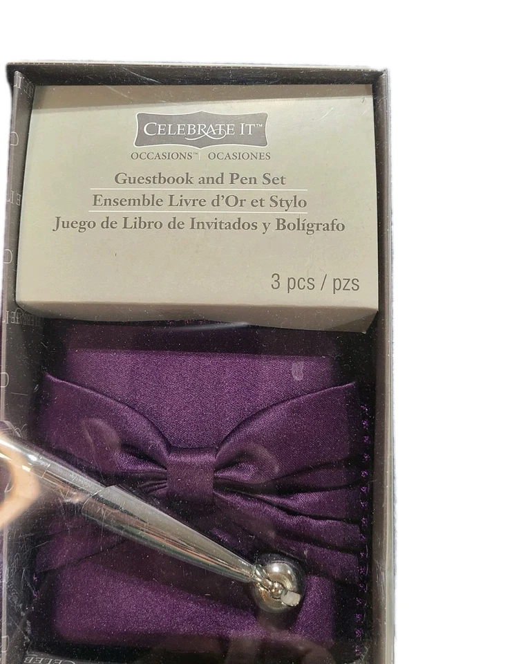 Celebrate It Wedding Guestbook and Pen 3 Piece Set NIB - Image 2 of 2
