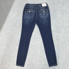 True Religion Jennie Curvy Jeans Women 28 Blue Mid Rise Skinny Stretch Denim 29W
