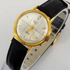 Poljot De Luxe automatic USSR wristwatch Gold Plated AU20 29 jewels slim case