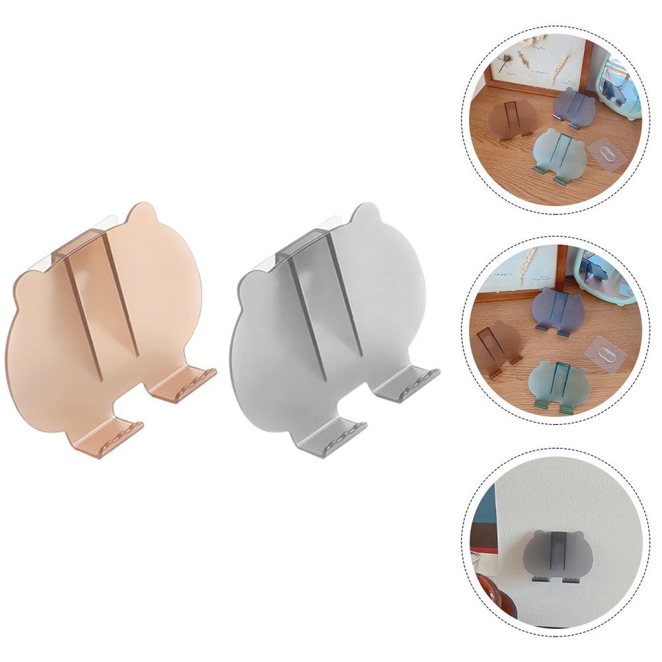 2Pcs Plastic Wall Phone Holder Bedside Wall Shelf Organizer for Rv and ...
