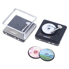 1:12 Scale Dollhouses Mini Record Player Sturdy Alloy Design Photo Props