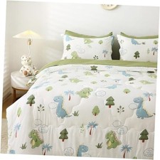 Kids Dinosaurs Comforter Set Bed in A Bag Size 7 Piece Cute Full Dino Green
