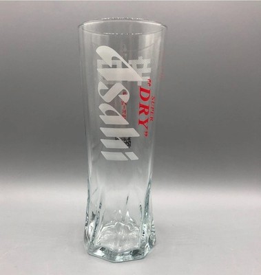 2 x Offizielle Asahi Super Dry Half Pint Gläser Schliff Sechseckiger Boden | Neu