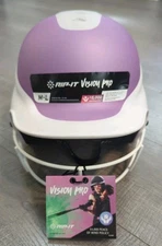Rip-IT Women’s Vision Pro M/L Two-Tone Softball Batting Helmet Purple White