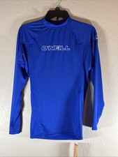 O'Neill Men's Basic Skins UPF 50 Long Sleeve Rash Guard Medium Blue