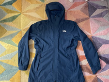 The North Face Dryvent Jacket Womens Blue Longline Light Waterproof Hood XL VGC