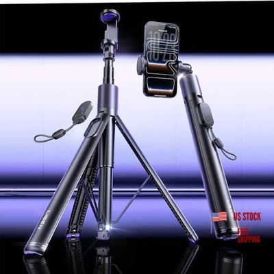  [0.01s-Open] Phone Tripod for iPhone, 67'' Selfie Stick Tripod with Black