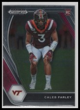 2021 Panini Prizm Draft Picks Collegiate Caleb Farley Rookie #138 Virginia Tech