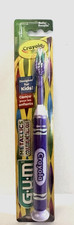 GUM Crayola Kids Toothbrush Metallic Color Purple Soft Suction Cup Base Sealed