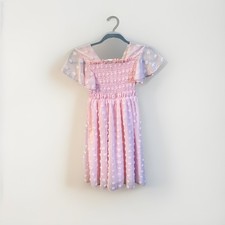 Pink Chiffon Girls Size 10 To 11 Years Dress