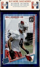 2025 Donruss Optic #247 Will Johnson Purple Shock Rookie Arizona Cardinals