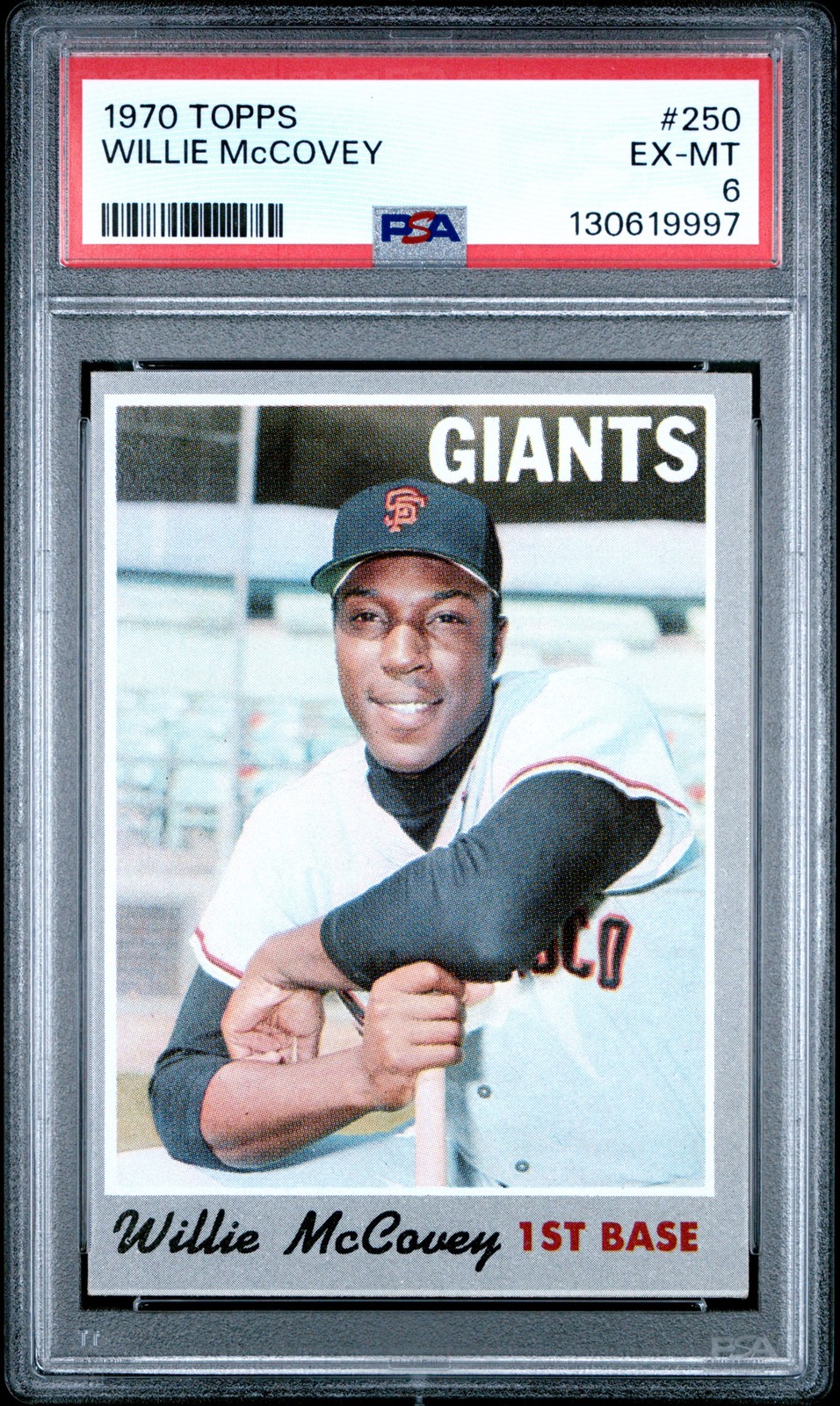 1970 TOPPS #250 WILLIE MCCOVEY PSA 6