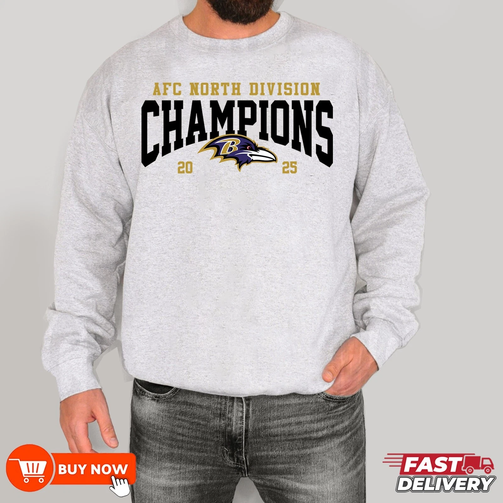 Baltimore Ravens AFC North Division Champions 2025 Sweatshirt