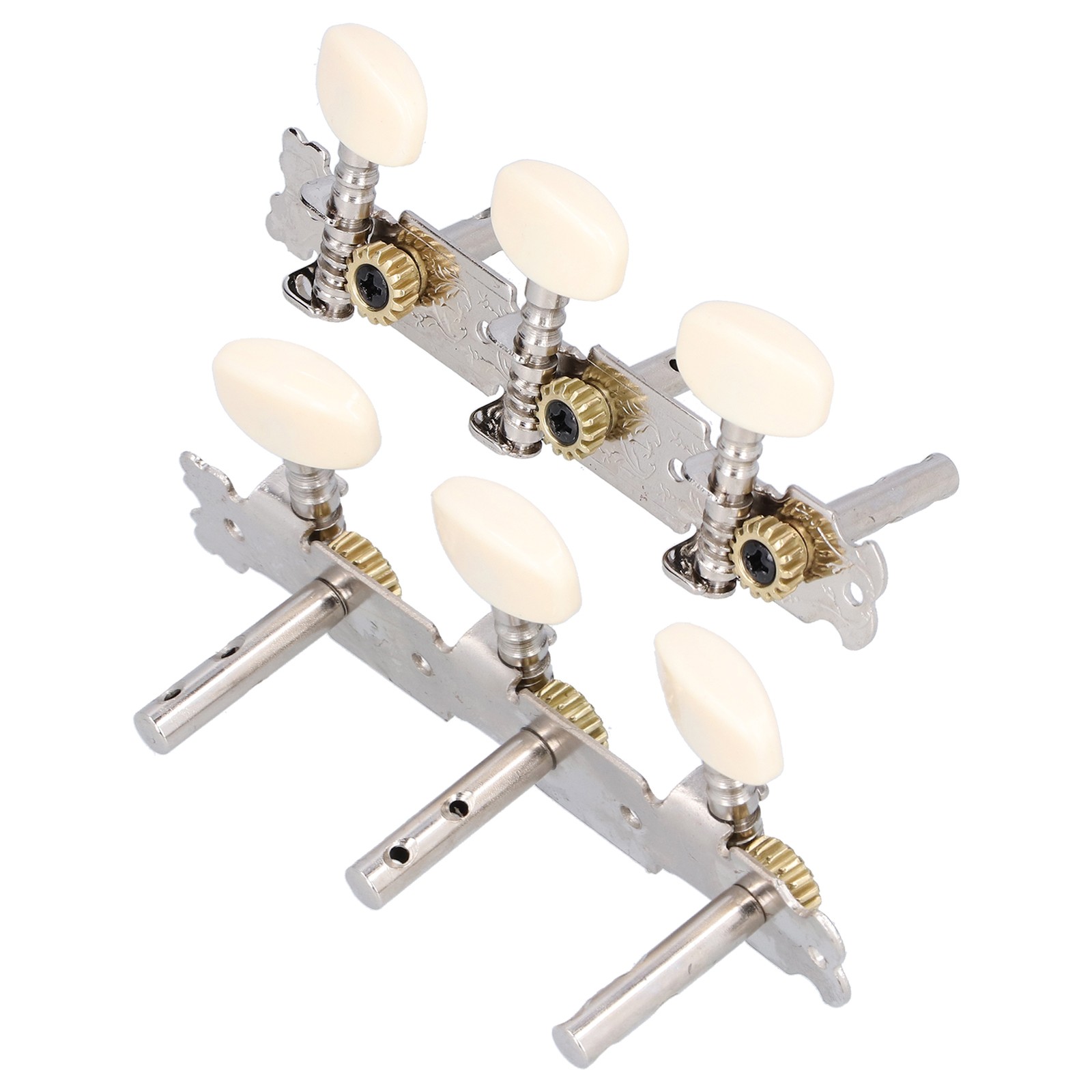 ⁺ Guitar Tuning Pegs Machine Heads Tuners Dual Holes 3R 3L For Acoustic Folk