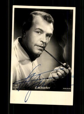 O.W. Fischer FBZ autograph card original signed # BC 230744