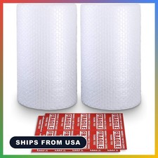 Bubble Wrap Cushioning Packaging Shipping Perforated 12 Inch 72 Feet 2 Rolls 20