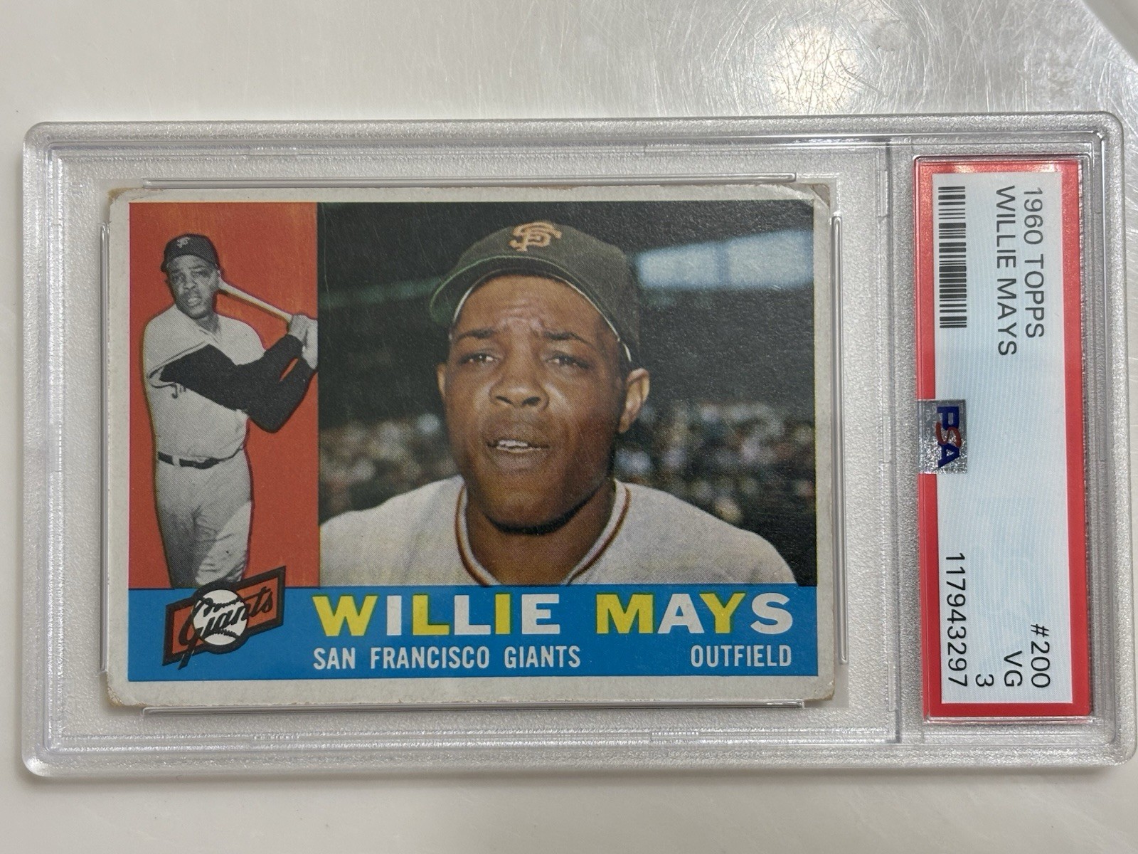 1960 TOPPS #200 WILLIE MAYS PSA 3