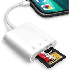 ZHANGHENG SD Card Reader Compatible with iPhone/iPad, Digital Trail Camera SD Ca