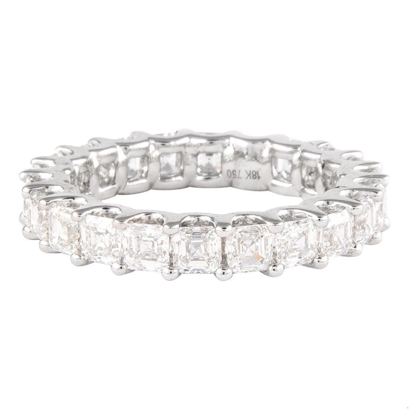 Alexander Beverly Hills 3.39ct Asscher Cut Diamond D E VVS Eternity Band 18k 625