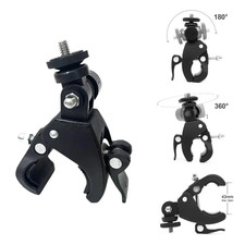 360 Rotating Bike Handlebar Camera Mount 1/4 Tripod Clip for GoPro DV