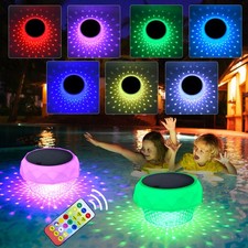 Floating Solar Pool Lights Remote Control Waterproof IP68 Solar Diamond Lights