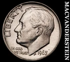 1963-D Silver Roosevelt Dime - Choice Gem Brilliant Unc  Lustrous  #i5235