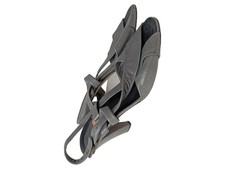 FAUSTO SANTINI sandali donna 39,5 grigio eleganti vintage pelle di lusso