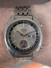 Vintage '75 Seiko 6139-6012 Chrono Watch, Orig. Band, Works, Rarer Colorway