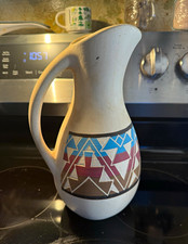 Handmade native American pottery pitcher