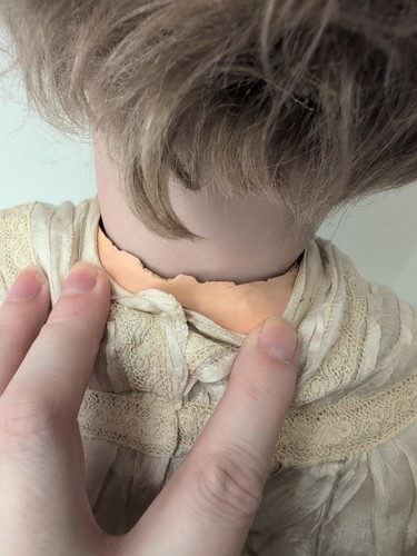25” Antique German Bisque Doll Lewis Wolfe & Co. Baby Body #152 Repainted Body L - Picture 22 of 24