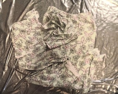 Women's Adaptive Pajamas, Pale Green/Butterflies w/Lace, Sz. Medium, Preowned