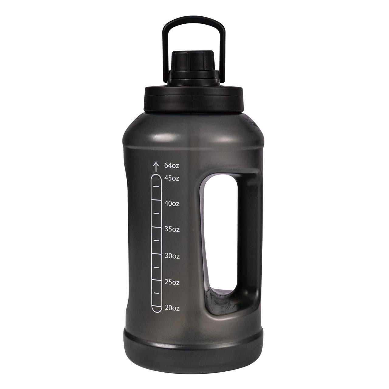 Large 64oz Water Bottle with 2-in-1 Straw and Chug Lid Lightweight Reusable