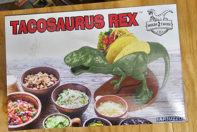 Tacosaurus Rex Holds 2 Tacos