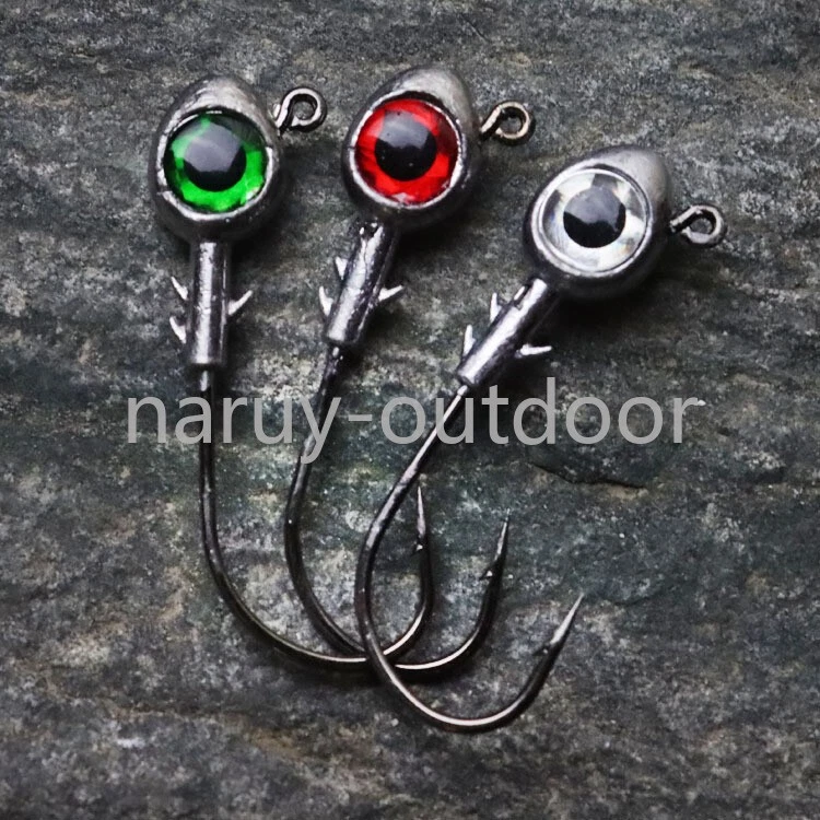 20er Pack Angeln Big Eyes Jigkopf Haken Barsch Crappie Forelle 1/6 1/4 1/3 1/2oz - Bild 3 von 4