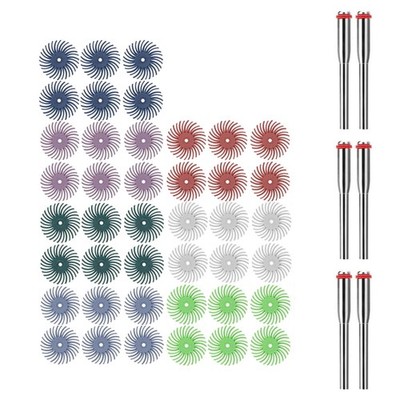 48PCS 80-2500 Grit Diamond Bristle Disc for Dremel Proxxon Polishing Accessories