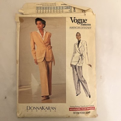 Verb Patterns, Donna Karan New York Sewing Pattern, 23,40 Size 6   8 10 Uncut